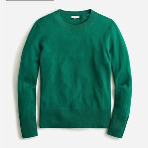 J.Crew cashmere classic crew sweater- medium- green